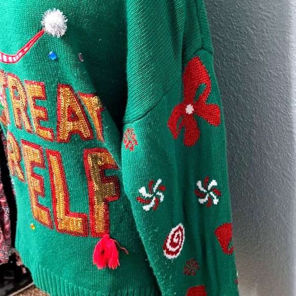 "Treat Yo Elf" Christmas Sweater - Picture 2 of 4